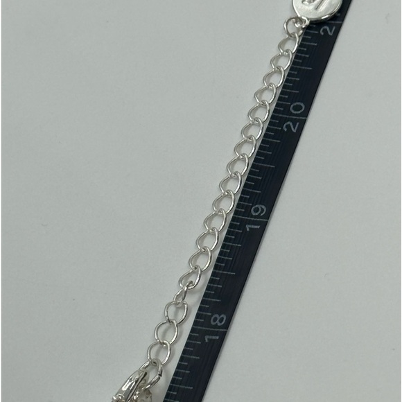 Liz Claiborne Long Silver Tone Geometric Necklace - Picture 5 of 5